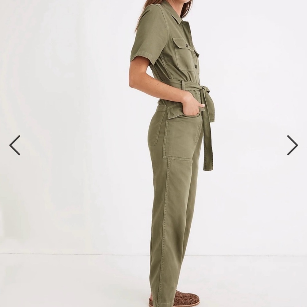 Madewell Olive Green Utility Dress - Picture 4 of 5
